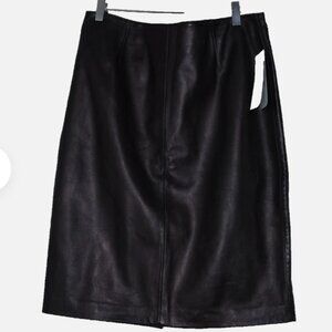 Siena studio Elegant Black Leather pencil Skirt size 14